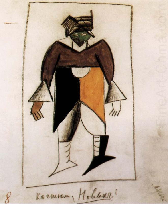 Clothes design for Subdue sun Opera, Kasimir Malevich